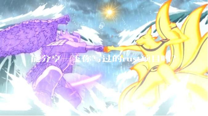 能分享一下你写过的rust项目吗？