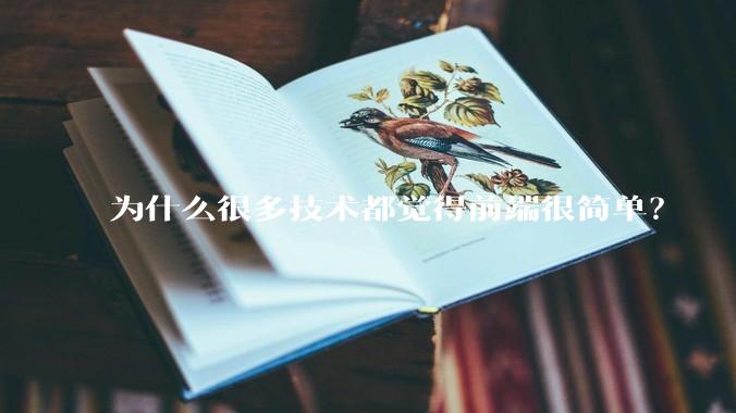 为什么很多技术都觉得前端很简单？